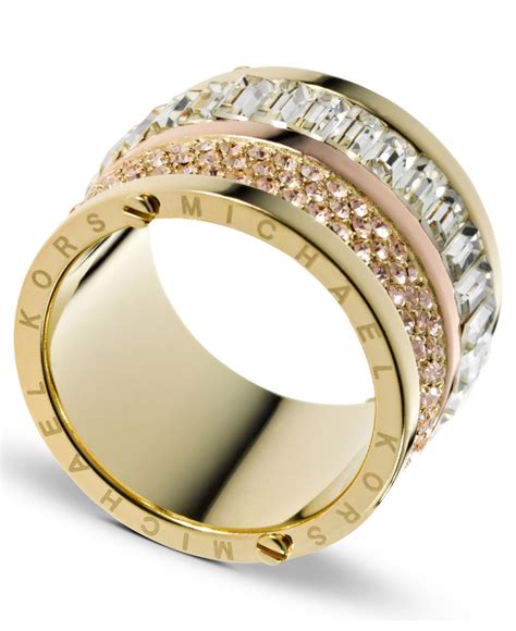 michael kors white gold ring|michael kors gold jewelry women.